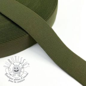 Élastique lisse 3 cm camo green