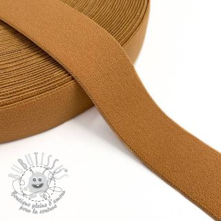 Élastique lisse 3 cm cognac