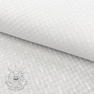 Tissu coton EMBROIDERY Daniela white