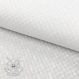 Tissu coton EMBROIDERY Daniela white