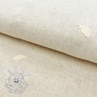 Viscose lin embroidery natural