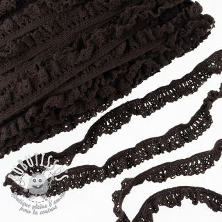 Dentelle de coton élastique dark mocha