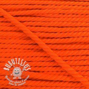 Cordon coton macramé 5 mm neon orange