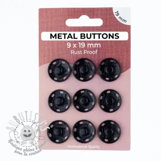 Boutons Pression METAL 19 mm black