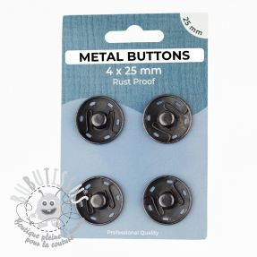Boutons Pression METAL 25 mm anthracite