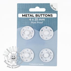 Boutons Pression METAL 25 mm off white