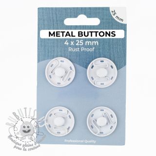 Boutons Pression METAL 25 mm off white
