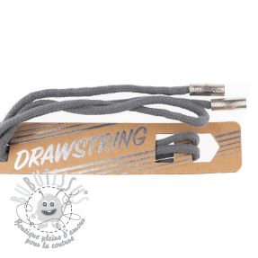 Cordon a capuche avec embouts 115 cm HEAD2 middle grey