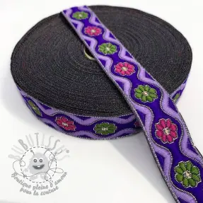 Jacquard Lovely flowers purple
