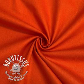 Tissu Popeline de coton flame orange