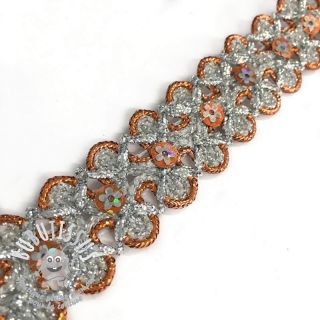 Ruban Sequin orange