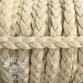 Cordon en suede macramé off white