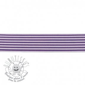 Élastique lisse 4 cm Stripe purple