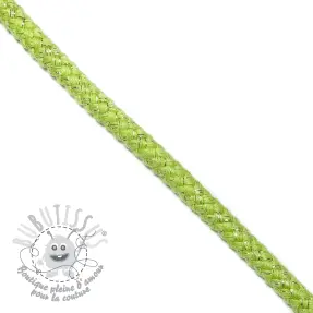 Cordon lurex 10 mm lime