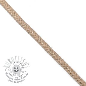 Cordon lurex 10 mm beige