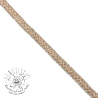 Cordon lurex 10 mm beige