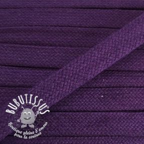 Cordon coton plat 15 mm purple