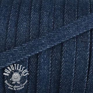 Cordon coton plat 10 mm Denim petrol