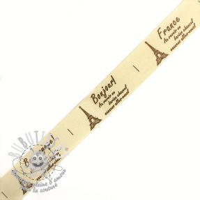 Ruban coton Label Bon voyage