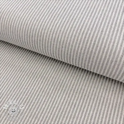 Tissu déco DOBBY Colored stripe grey