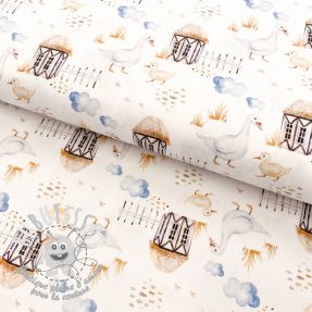 Tissu coton Snoozy fabrics Farm style Goose digital print