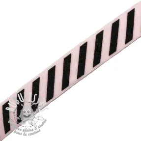 Biais élastique STRIPE 20 mm light pink