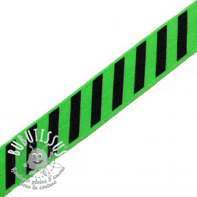 Biais élastique STRIPE 20 mm green