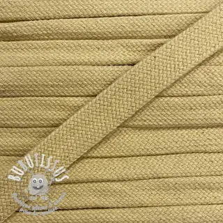 Cordon coton tubulaire plat 13 mm light yellow