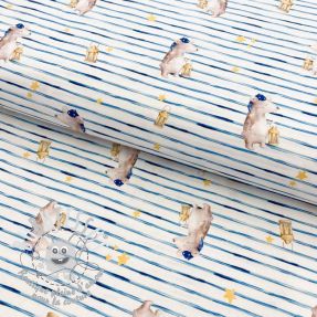 Tissu coton Snoozy fabrics Friends Sleeping bear digital print