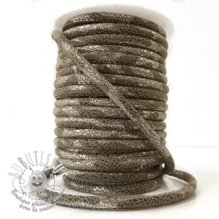 Cordon en suede Glitter taupe