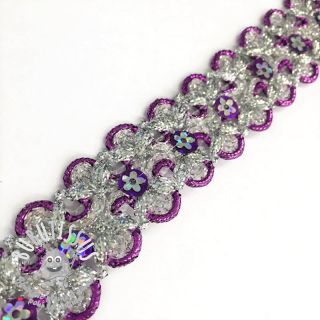 Ruban Sequin purple