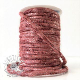 Cordon en suede Glitter old pink