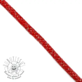 Cordon lurex 10 mm red