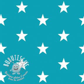 Tissu coton Stars turquoise