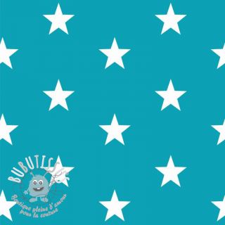 Tissu coton Stars turquoise