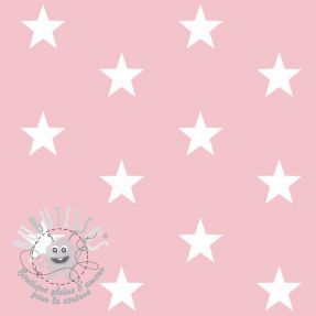 Tissu coton Stars rose