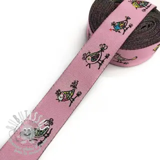 Ruban Birds pink
