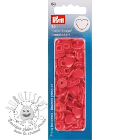 Boutons pressions PRYM Heart red