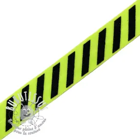 Biais élastique STRIPE 20 mm lime