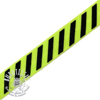 Biais élastique STRIPE 20 mm lime