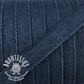 Cordon coton plat 15 mm Denim petrol