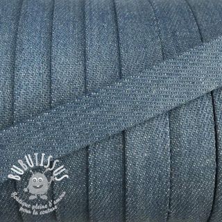 Cordon coton plat 15 mm Denim baby blue
