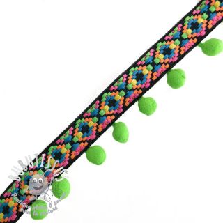 Galon pompon IBIZA neon green