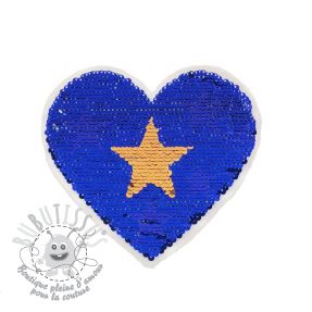 Applique sequin reversible Little hearts stars