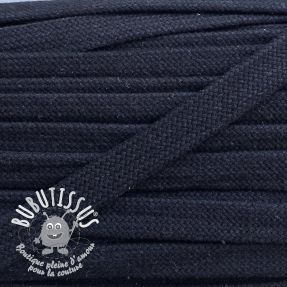 Cordon coton tubulaire plat 15 mm dark blue