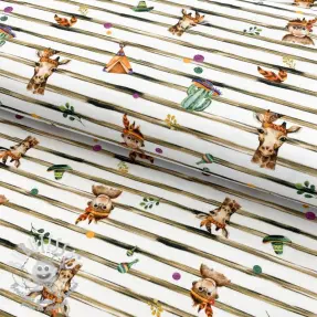 Jersey Snoozy fabrics Indian zoo digital print 2nd class