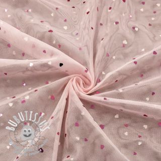 Tulle pour jupe tutu ROYAL Hearts rose