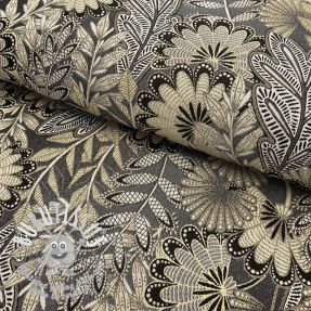 Tissu déco jacquard Boho leaves