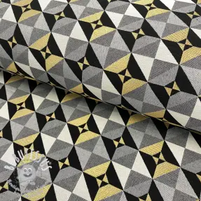 Tissu déco jacquard Diamond cube luxury