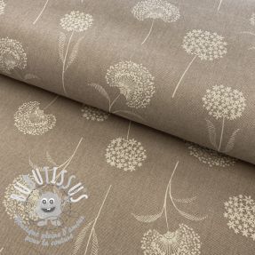 Tissu déco Linenlook Elegant dandelion taupe